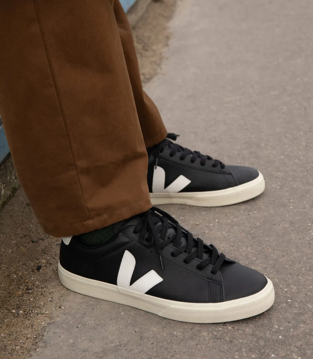 CAMPO LEATHER BLACK WHITE<VEJA Sale