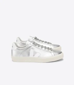 CAMPO LEATHER SILVER WHITE<VEJA Cheap