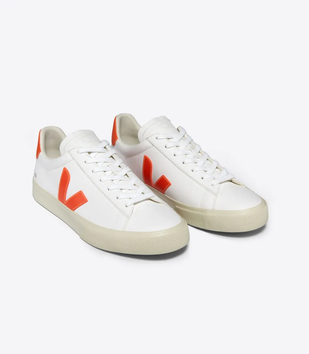 CAMPO LEATHER WHITE ORANGE FLUO<VEJA Best Sale
