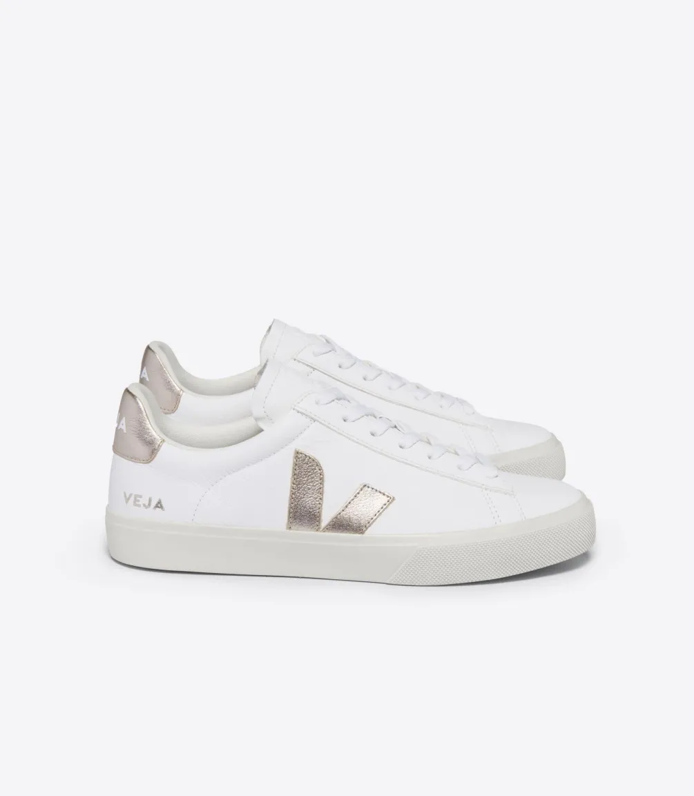 CAMPO LEATHER WHITE PLATINE<VEJA Best Sale