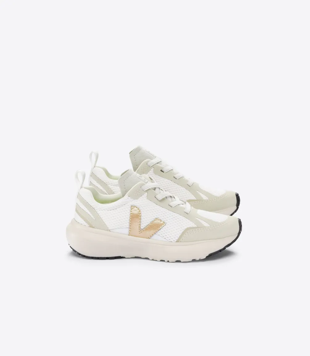 CANARY ELASTIC LACES ALVEOMESH WHITE PLATINE<VEJA New
