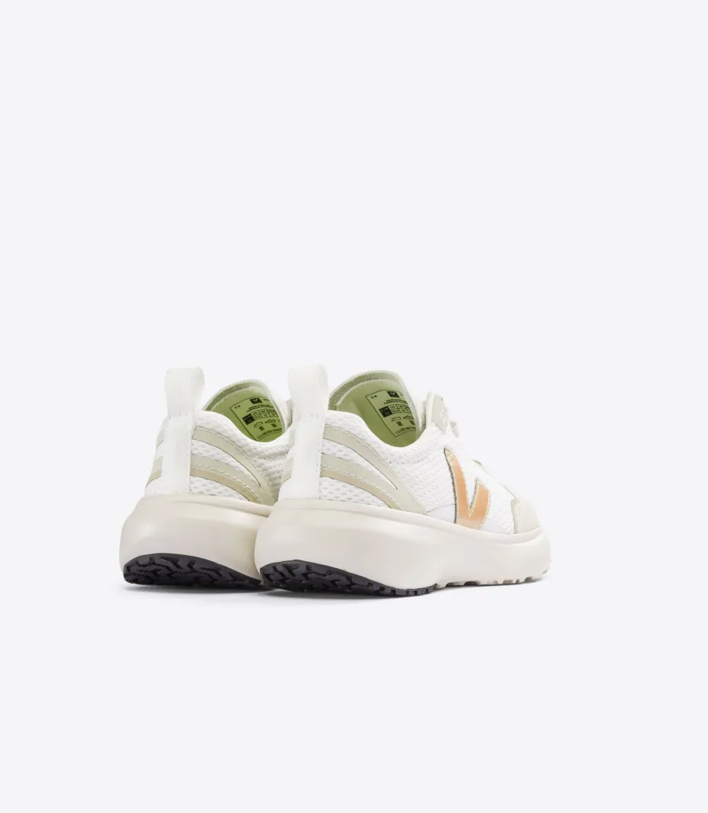 CANARY ELASTIC LACES ALVEOMESH WHITE PLATINE<VEJA New