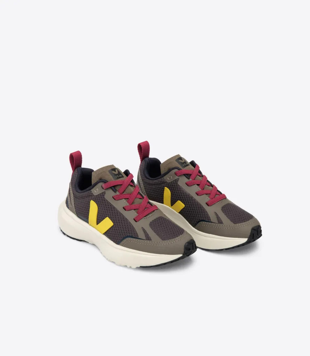 CANARY ELASTIC LACES ALVEOMESH GRAFITE TONIC<VEJA Store