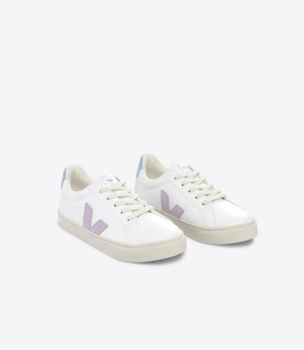 ESPLAR LACES LEATHER WHITE PARME STEEL<VEJA Sale