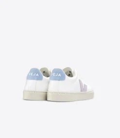 ESPLAR LACES LEATHER WHITE PARME STEEL<VEJA Sale