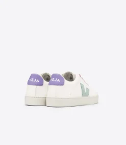 ESPLAR LACES LEATHER WHITE MATCHA LAVANDE<VEJA Fashion