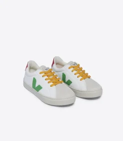 ESPLAR LACES LEATHER WHITE LEAF PEKIN<VEJA Store