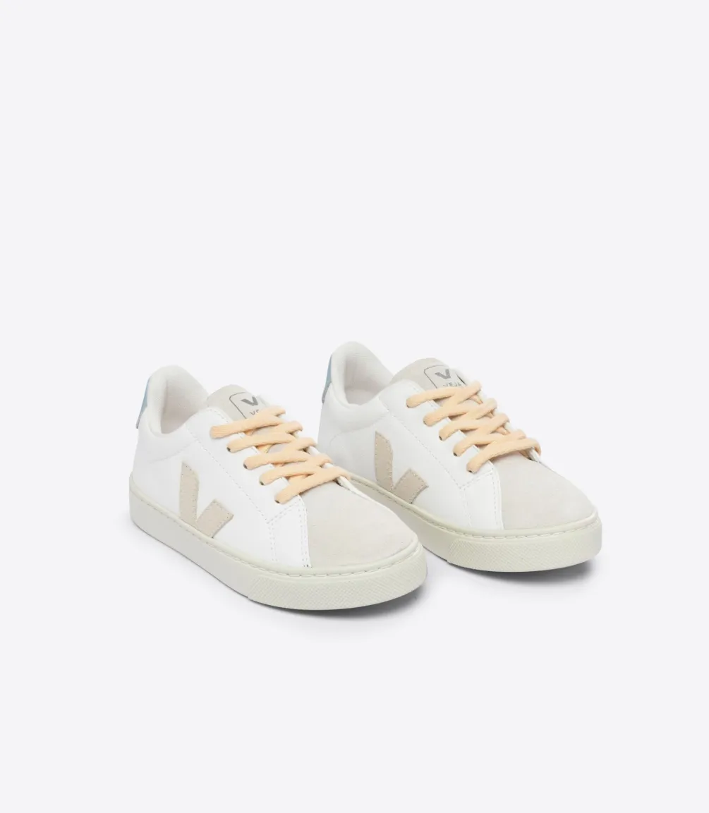 ESPLAR LACES LEATHER WHITE SABLE STEEL<VEJA Online