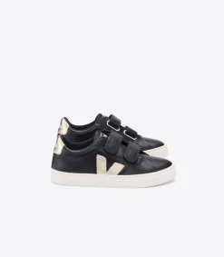 ESPLAR LEATHER BLACK GOLD<VEJA Clearance