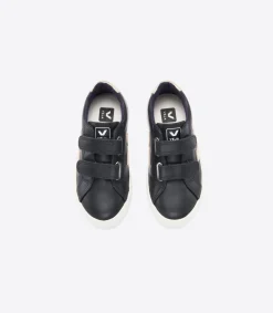 ESPLAR LEATHER BLACK GOLD<VEJA Clearance
