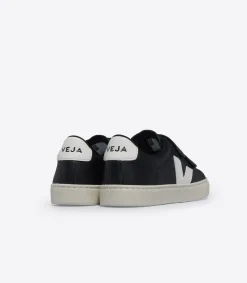 ESPLAR LEATHER BLACK WHITE<VEJA Clearance