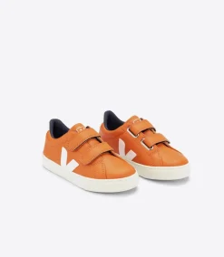 ESPLAR LEATHER PUMPKIN WHITE<VEJA Hot