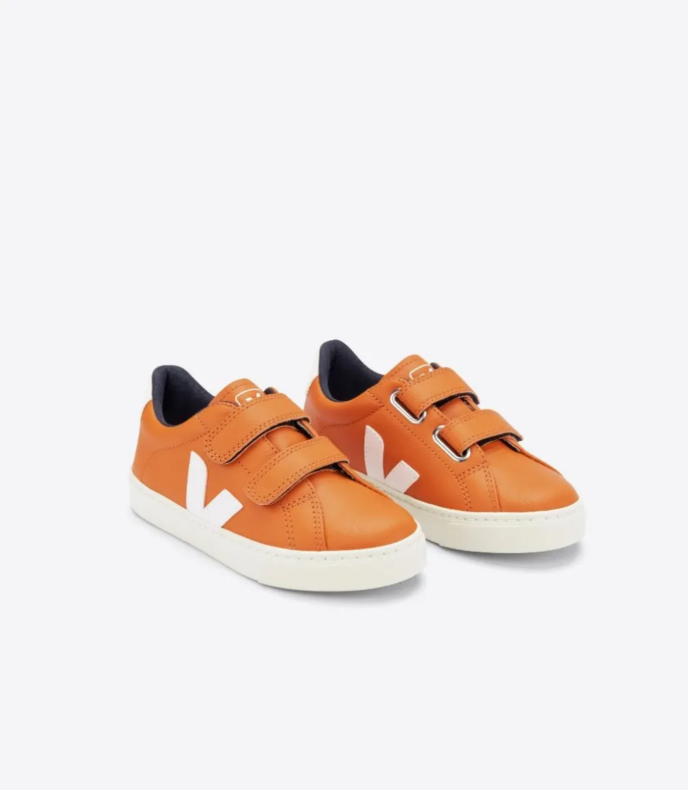 ESPLAR LEATHER PUMPKIN WHITE<VEJA Hot