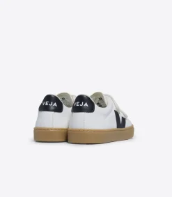 ESPLAR LEATHER WHITE BLACK NATURAL<VEJA Clearance