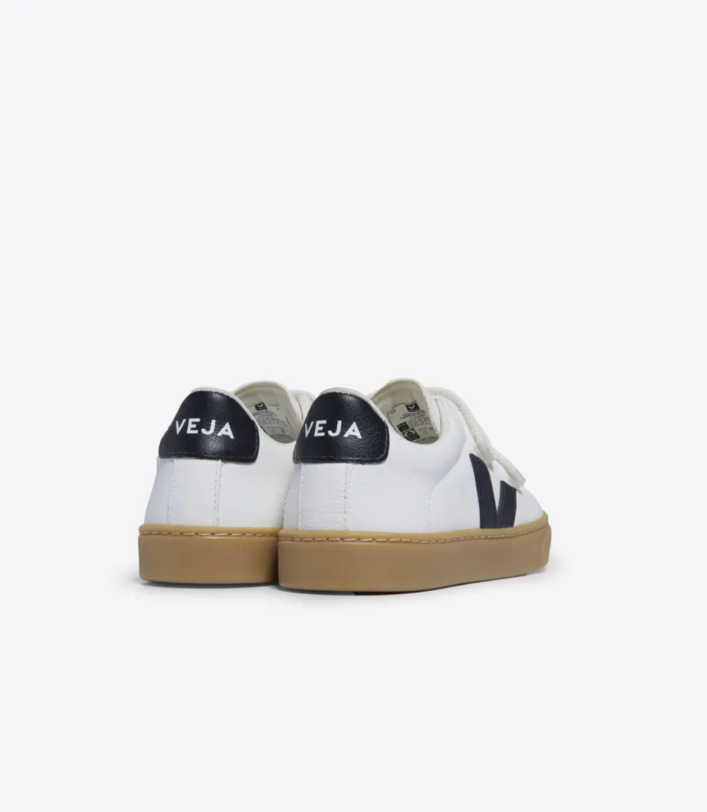 ESPLAR LEATHER WHITE BLACK NATURAL<VEJA Clearance
