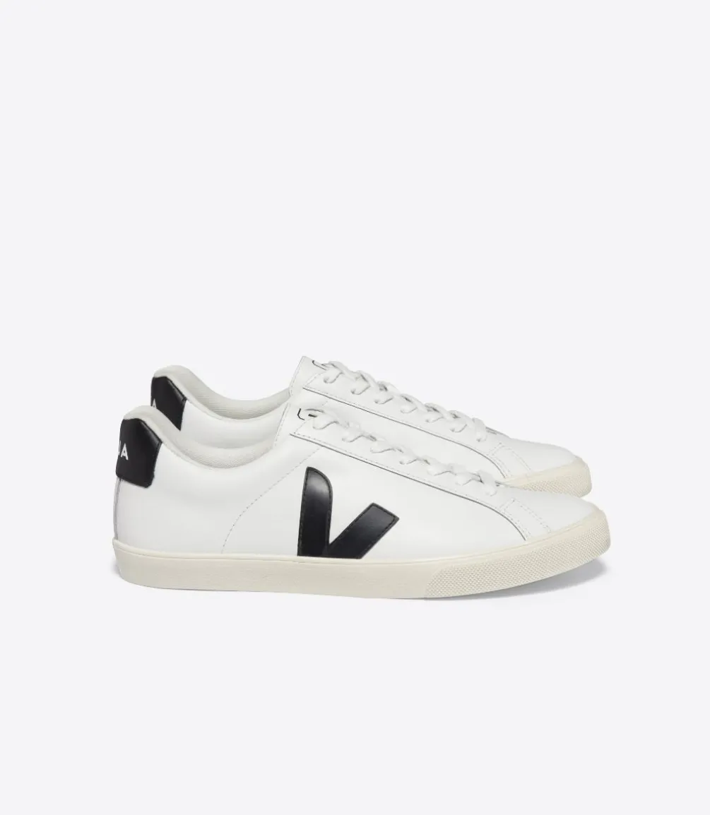ESPLAR LEATHER WHITE BLACK<VEJA New