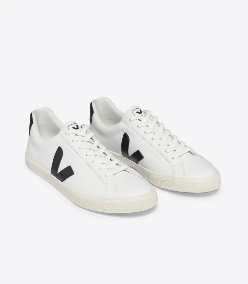 ESPLAR LEATHER WHITE BLACK<VEJA New