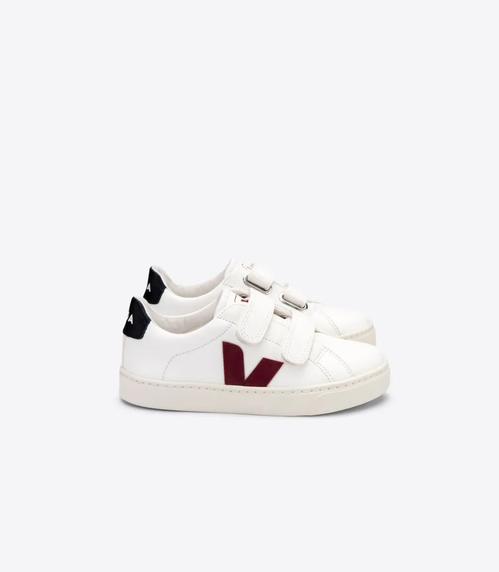 ESPLAR LEATHER WHITE MARSALA BLACK<VEJA Cheap