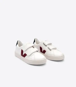 ESPLAR LEATHER WHITE MARSALA BLACK<VEJA Cheap