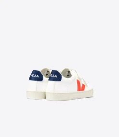 ESPLAR LEATHER WHITE ORANGE FLUO COBALT<VEJA Best