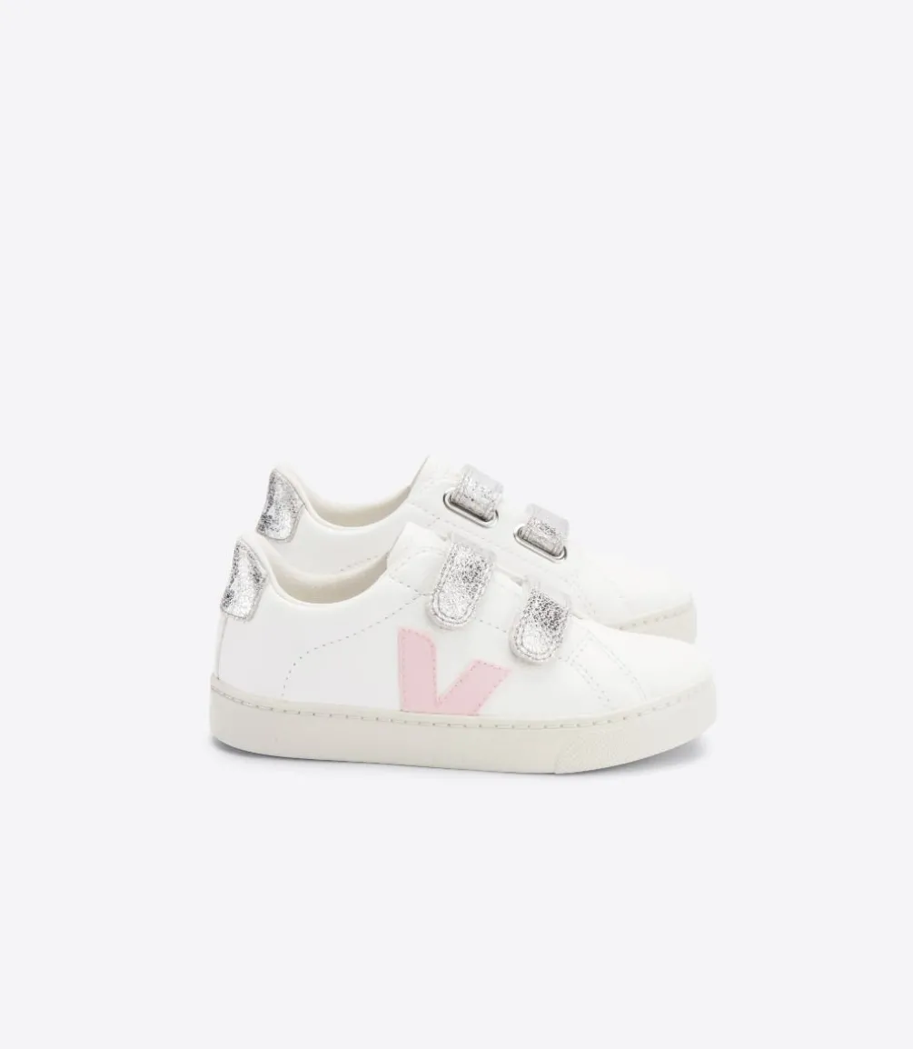 ESPLAR LEATHER WHITE PETALE SILVER<VEJA Fashion