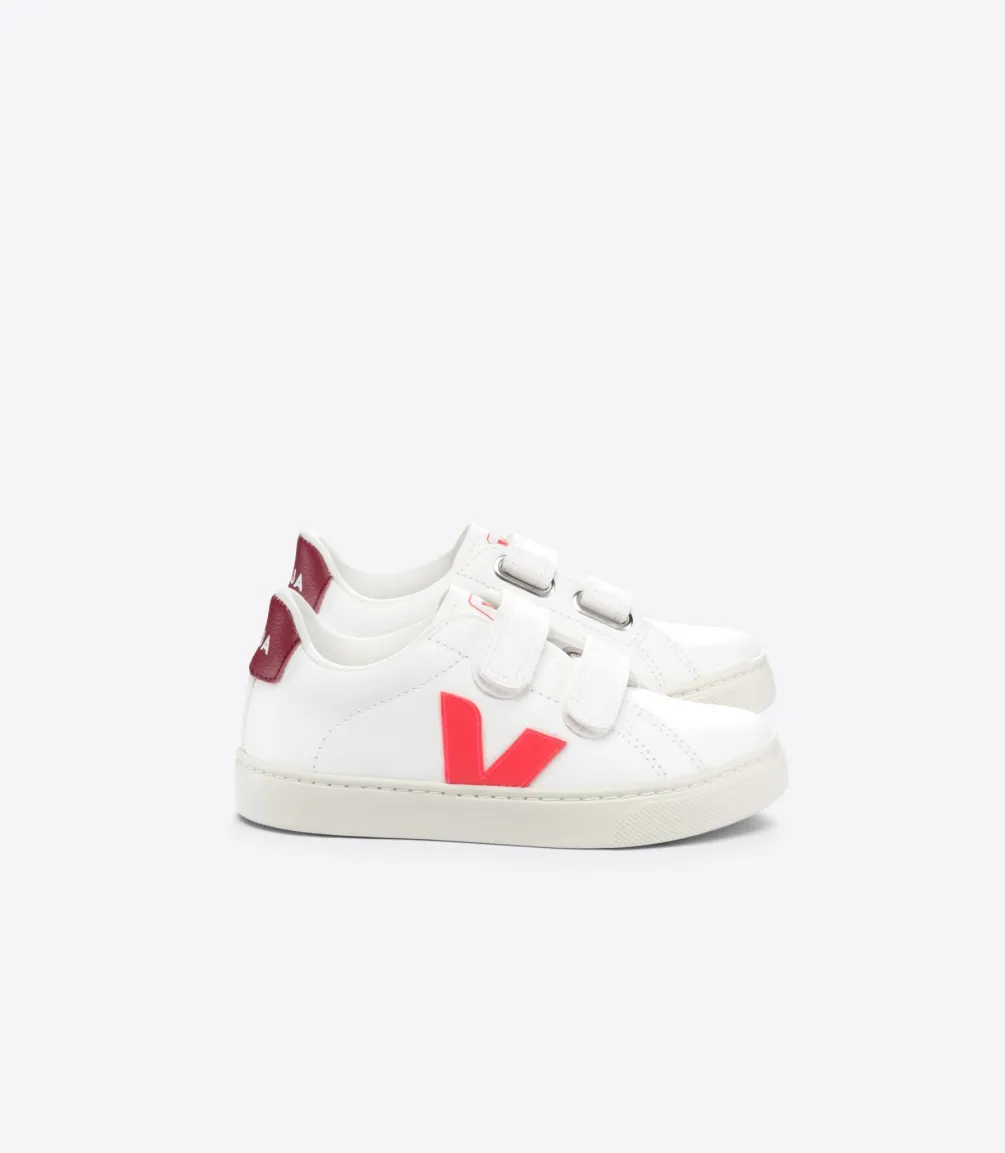 ESPLAR LEATHER WHITE ROSE FLUO MARSALA<VEJA Store