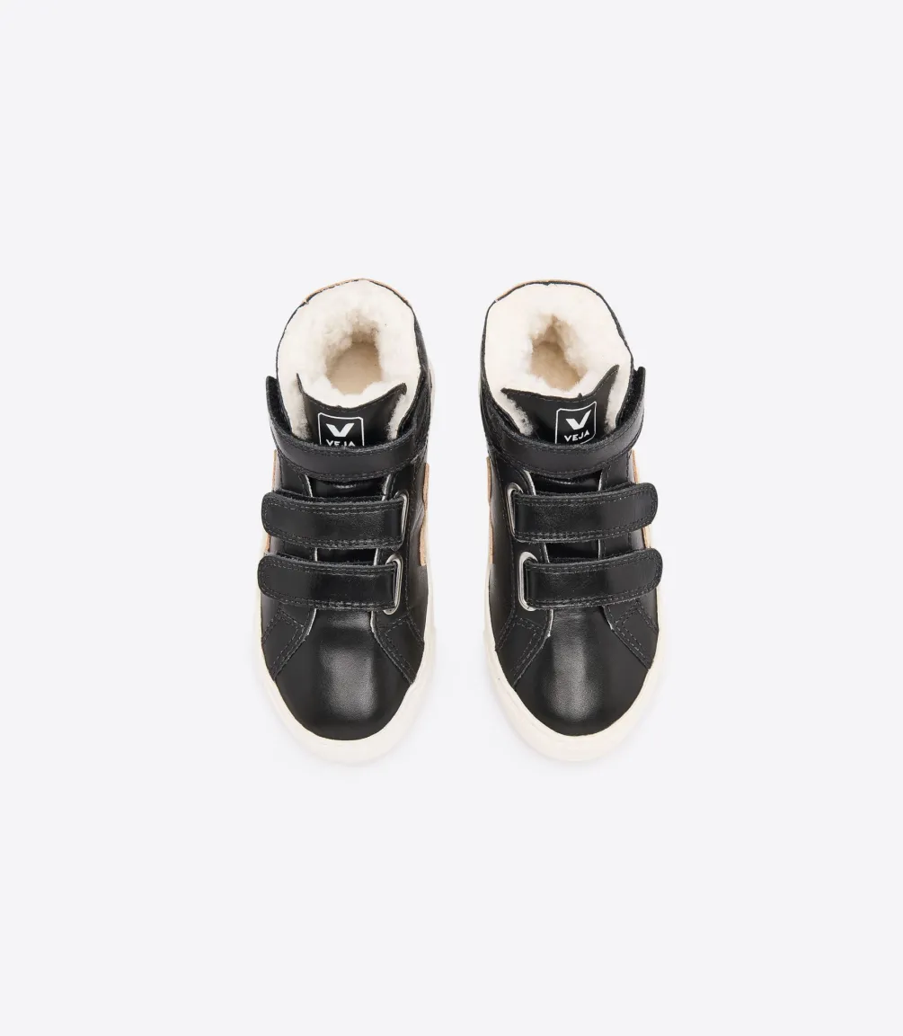 ESPLAR MID FURED BLACK GOLD<VEJA Fashion