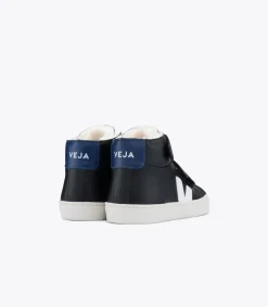 ESPLAR MID FURED LEATHER BLACK COBALT<VEJA Best