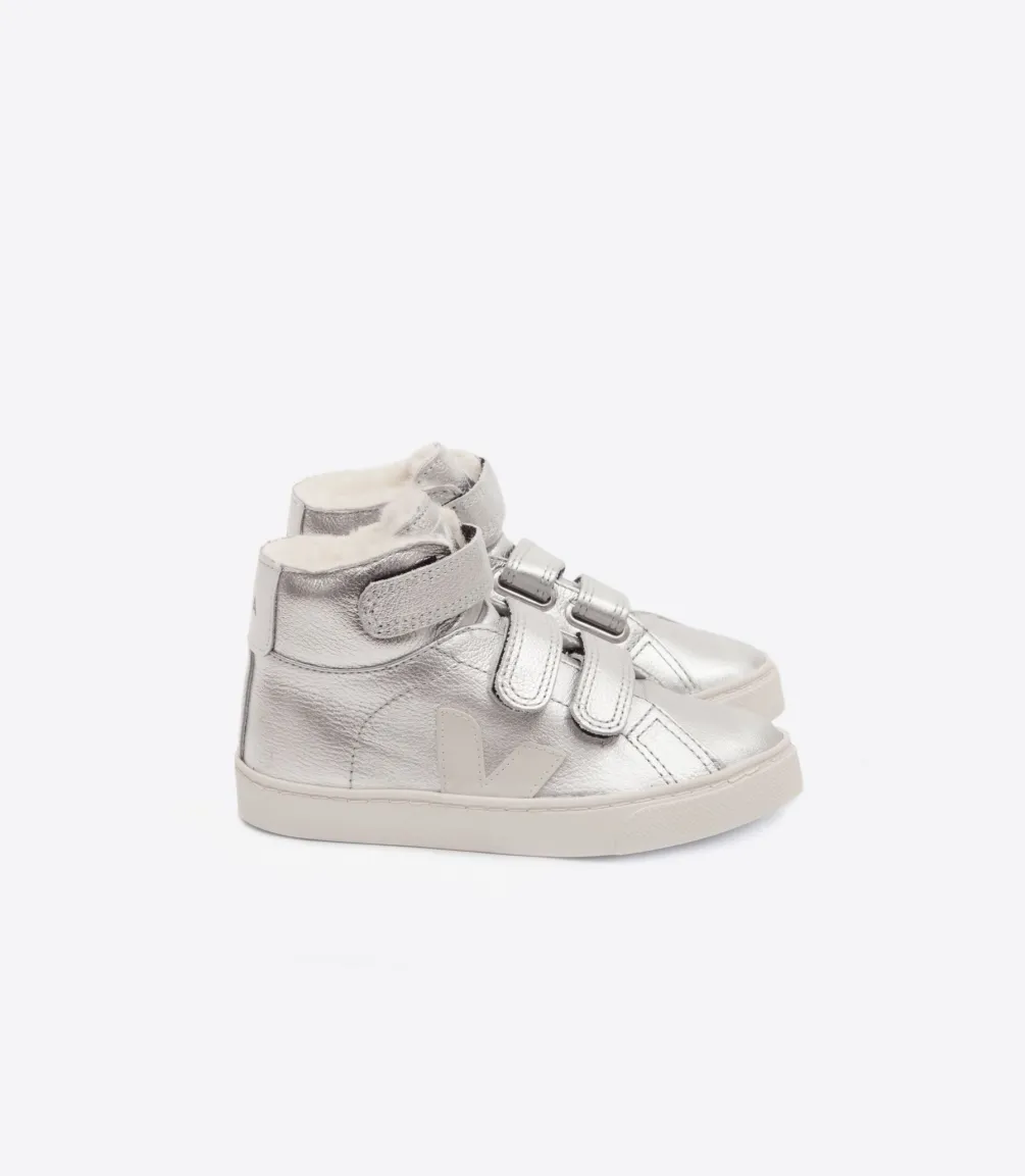 ESPLAR MID FURED LEATHER SILVER PIERRE<VEJA Hot