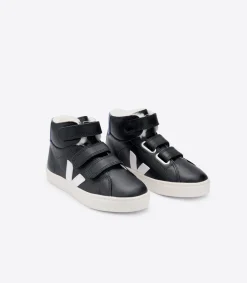 ESPLAR MID FURED LEATHER BLACK WHITE COBALT<VEJA Store
