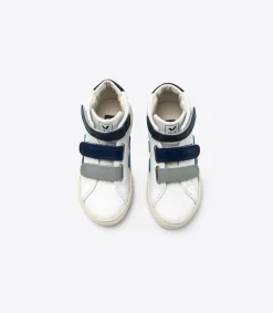 ESPLAR MID LEATHER WHITE BLUE<VEJA Store