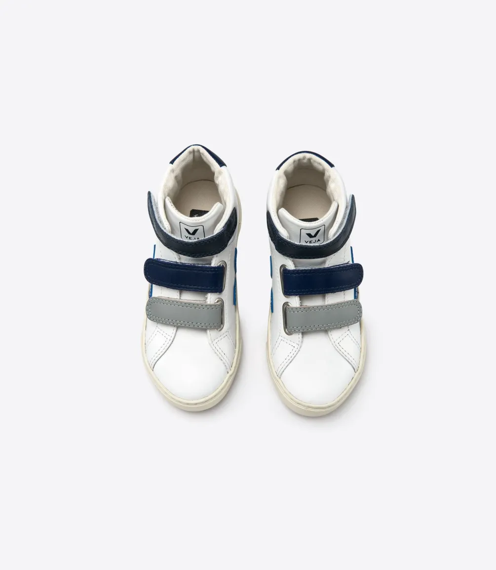 ESPLAR MID LEATHER WHITE BLUE<VEJA Store