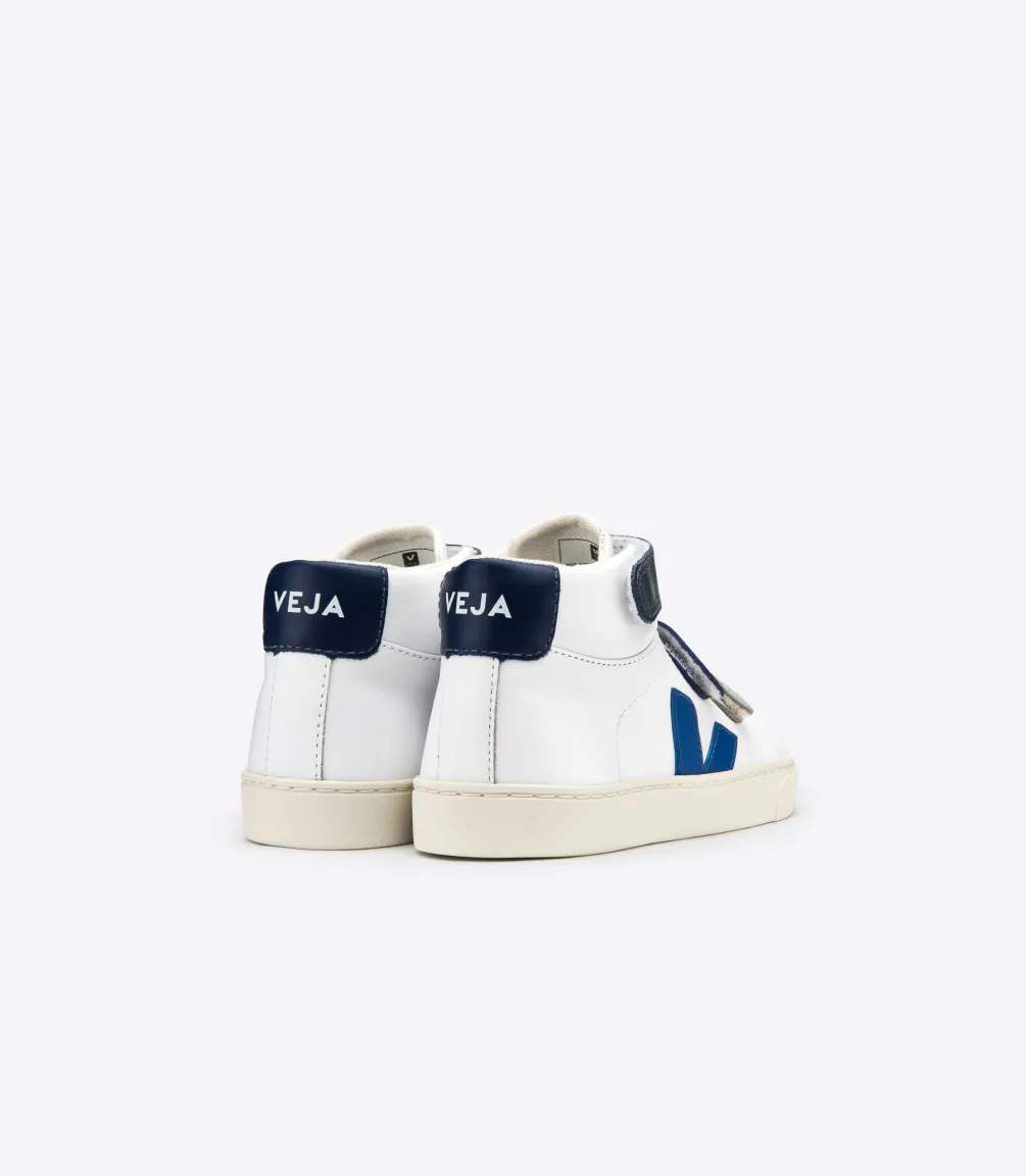 ESPLAR MID LEATHER WHITE BLUE<VEJA Store