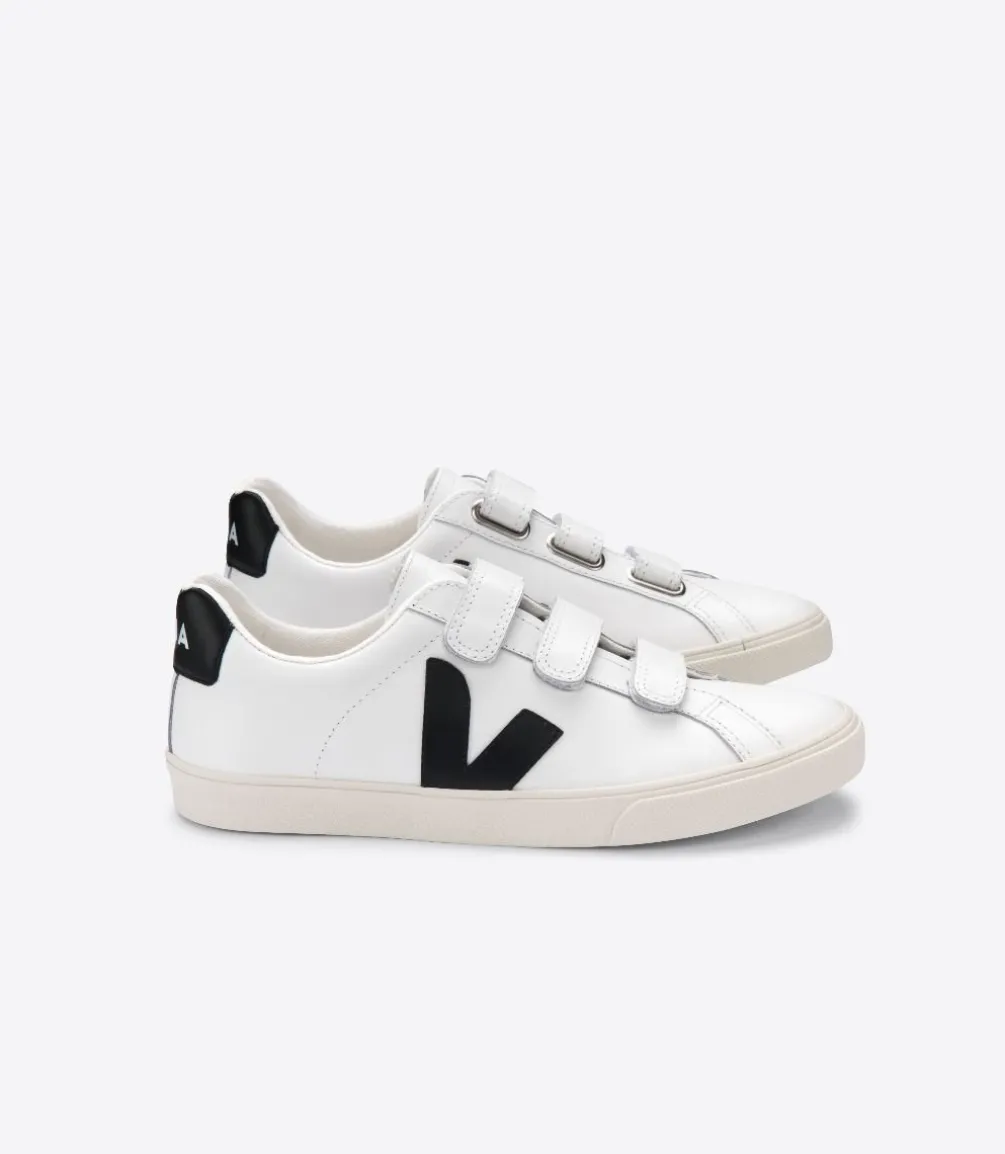 3-LOCK LEATHER WHITE BLACK<VEJA Shop