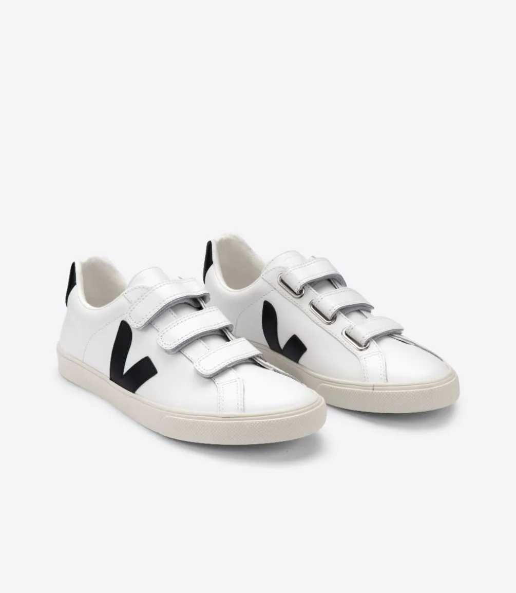 3-LOCK LEATHER WHITE BLACK<VEJA Shop