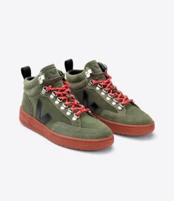 RORAIMA SUEDE OLIVE BLACK RUST SOLE<VEJA Fashion