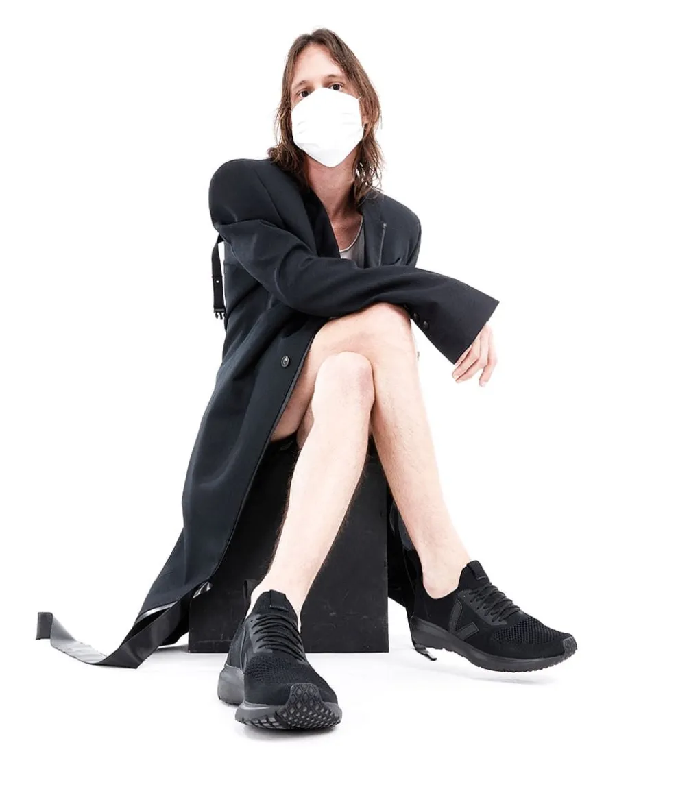 RUNNER STYLE 2 V-KNIT X RICK OWENS FULL BLACK<VEJA Best