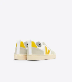 V-10 LEATHER WHITE OURO ALMOND<VEJA Clearance
