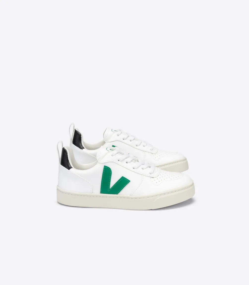 V-10 LACES CWL WHITE EMERAUDE BLACK<VEJA Outlet