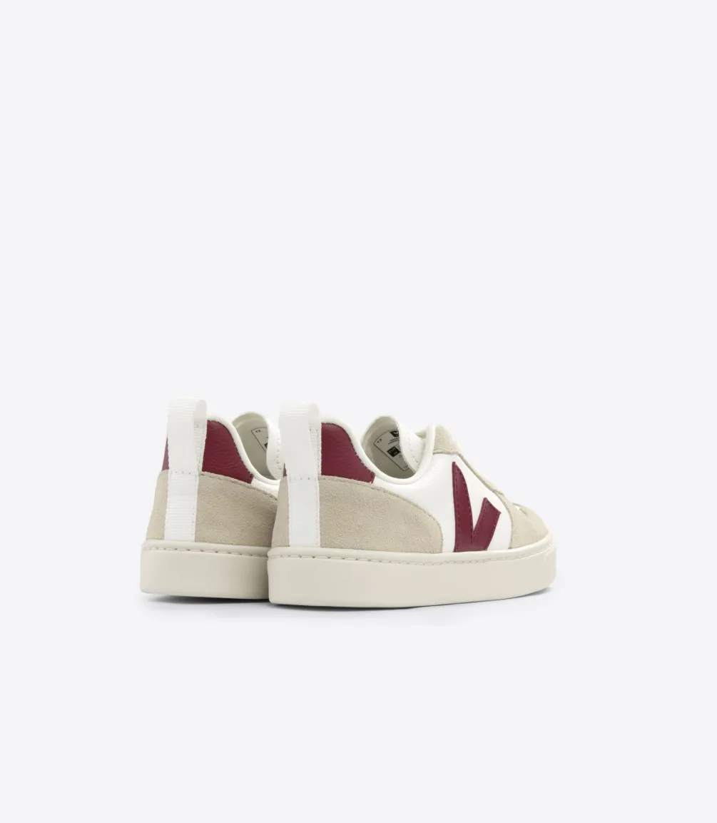 V-10 LACES LEATHER WHITE MARSALA ALMOND<VEJA Cheap