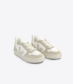 V-10 LACES LEATHER WHITE NATURAL ALMOND<VEJA Best Sale