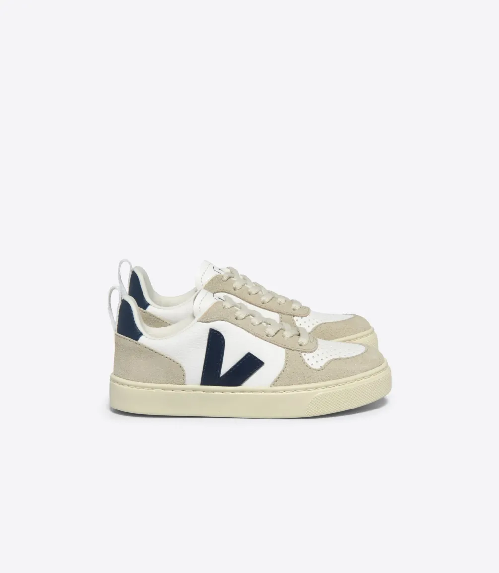 V-10 LACES LEATHER WHITE NAUTICO ALMOND<VEJA Fashion