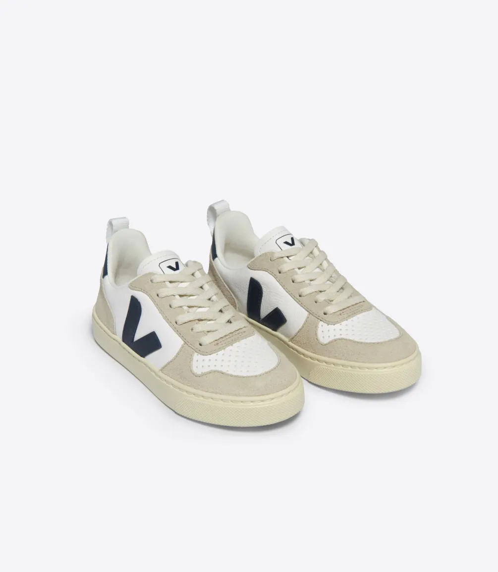 V-10 LACES LEATHER WHITE NAUTICO ALMOND<VEJA Fashion