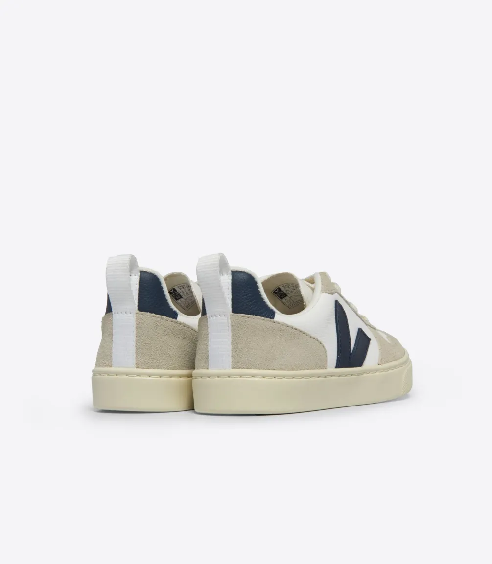 V-10 LACES LEATHER WHITE NAUTICO ALMOND<VEJA Fashion