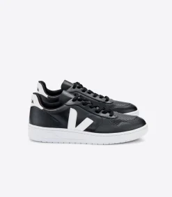 V-10 LEATHER BLACK WHITE WHITE SOLE<VEJA Outlet