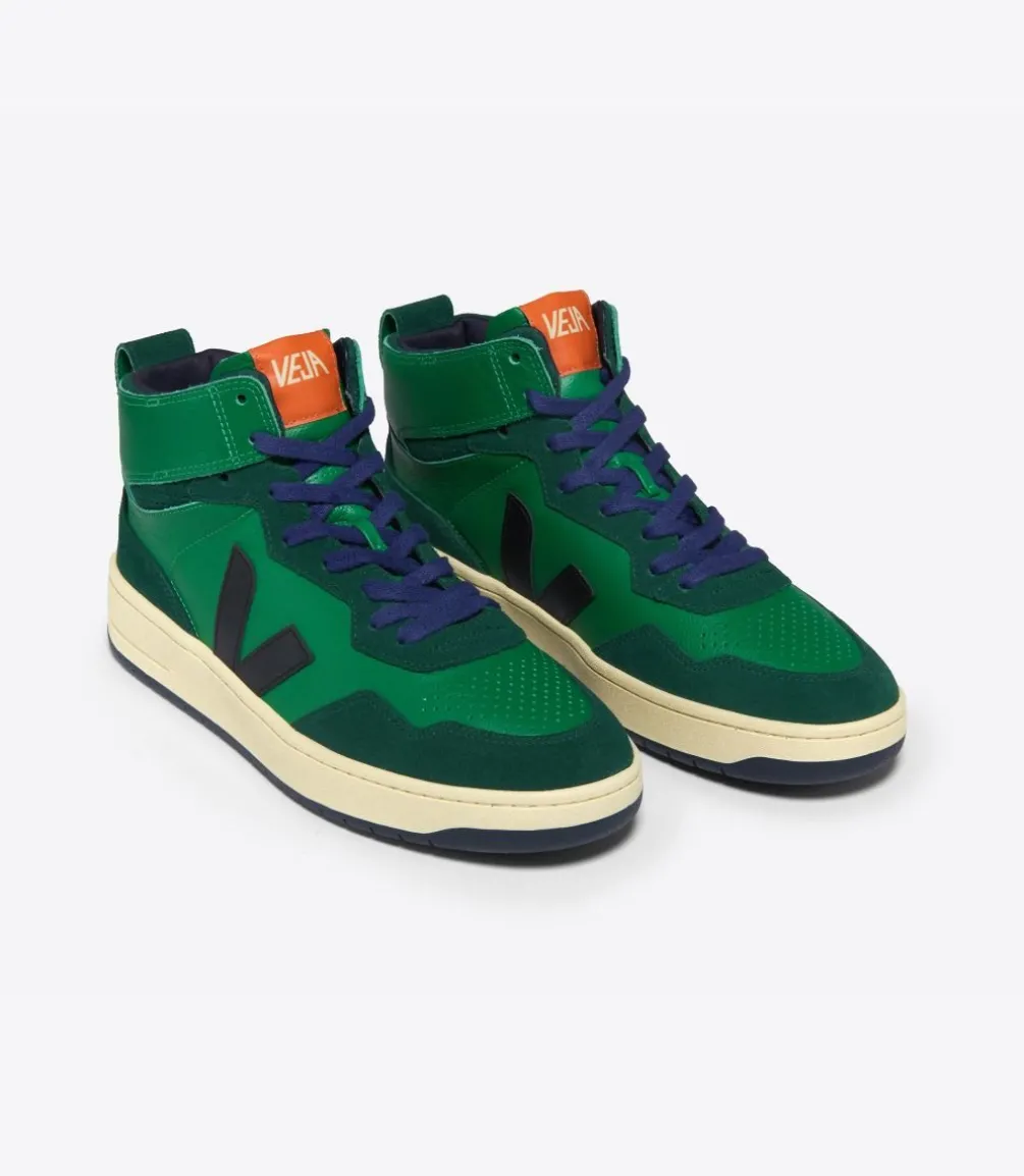 V-95 LEATHER EMERAUDE BLACK<VEJA New