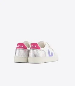 V-12 LEATHER MULTICO SILVER<VEJA Outlet