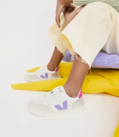 V-12 LEATHER MULTICO SILVER<VEJA Outlet