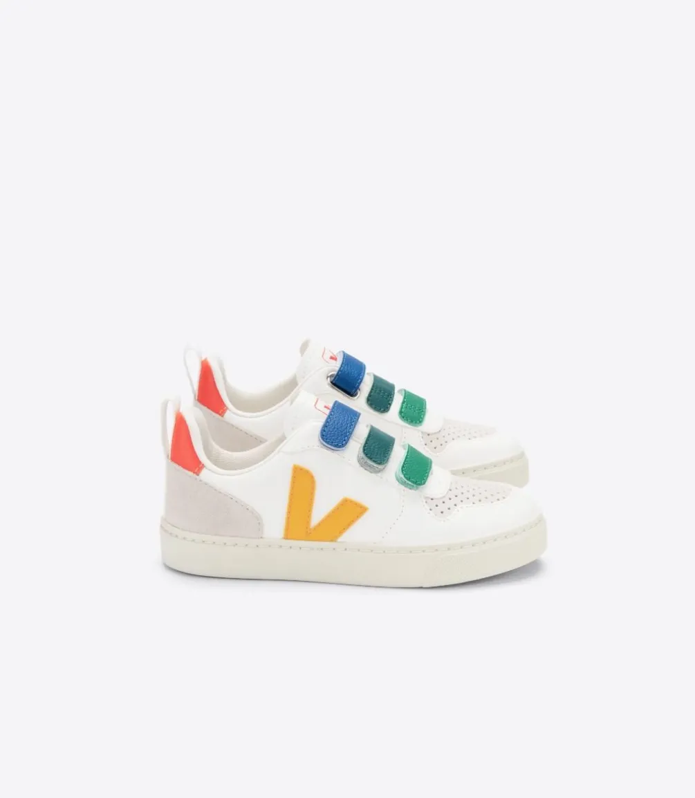 V-10 LEATHER MULTICO WHITE OURO<VEJA Store