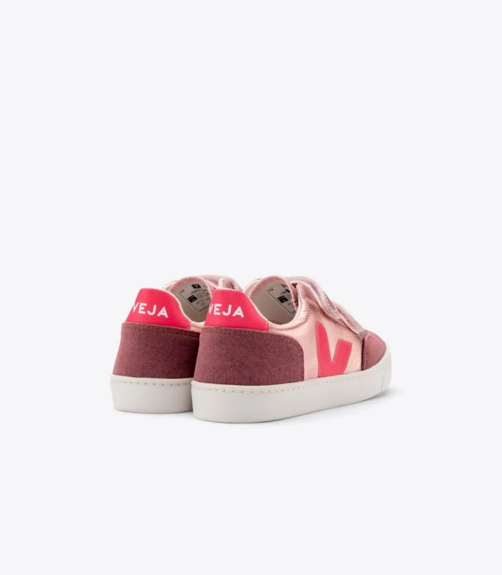 V-12 LEATHER NACRE ROSE FLUO<VEJA Best